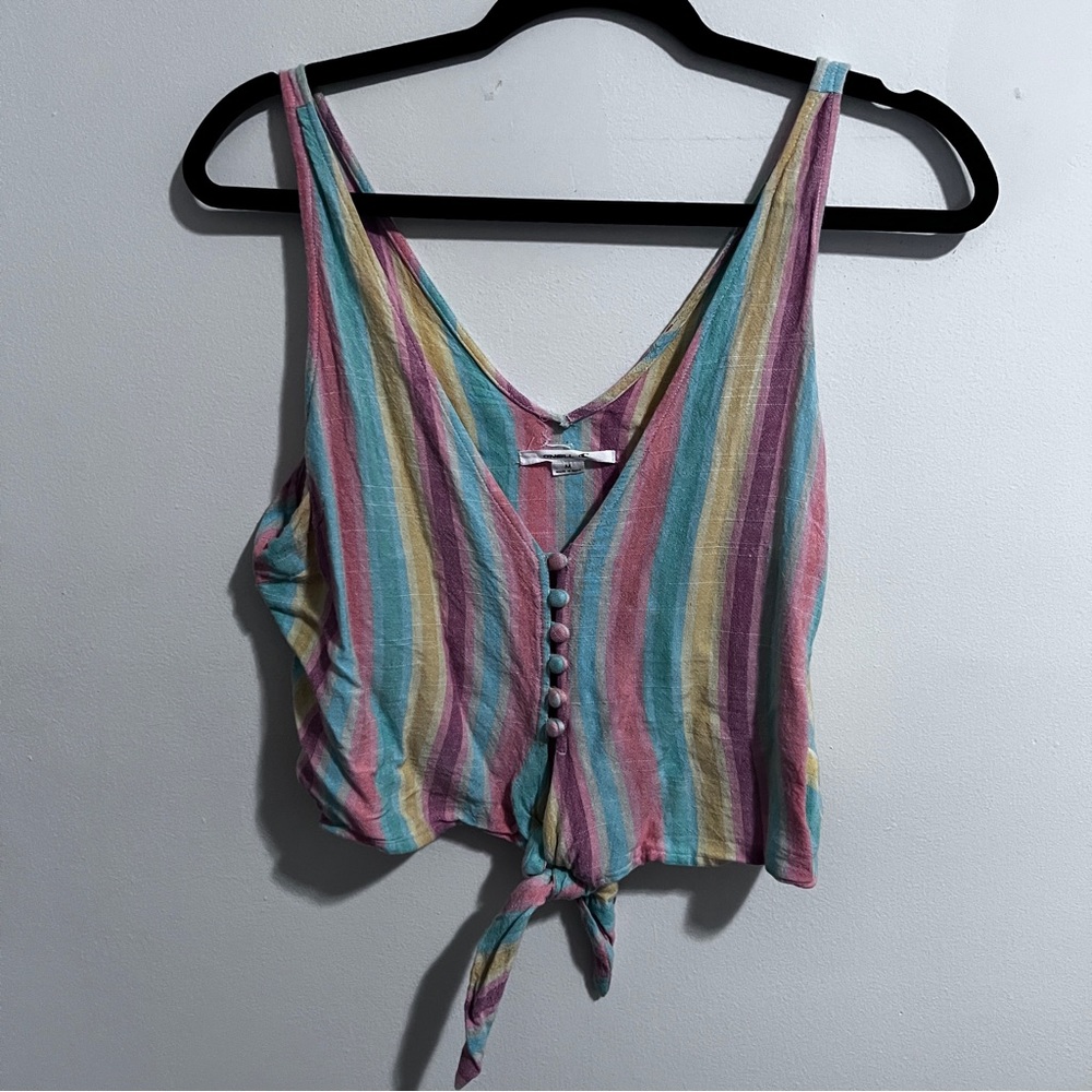 O’Neill Zera Cropped Tie Front Top (M)